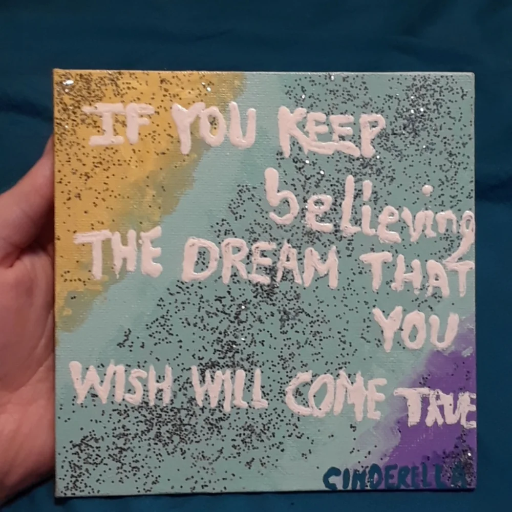 6x6 wall Cinderella Decor *Homemade